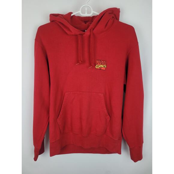 Uniqlo UT Marvel Spiderman Unisex Embroidered Printed Hoodie Red Size Small - Picture 3 of 7